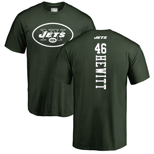 New York Jets Men Green Neville Hewitt Backer NFL Football #46 T Shirt